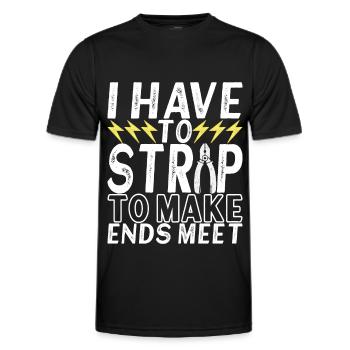 Electrician Electronics Technician - Men's Functional T-Shirt - black - Front - AI Model Male 178 dark (178cm)