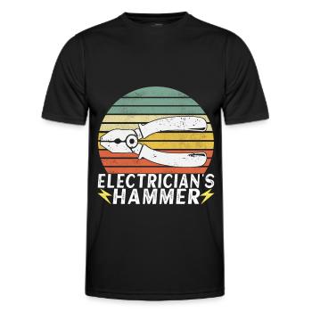 Electrician Electronics Technician - Men's Functional T-Shirt - black - Front - AI Model Male 178 dark (178cm)