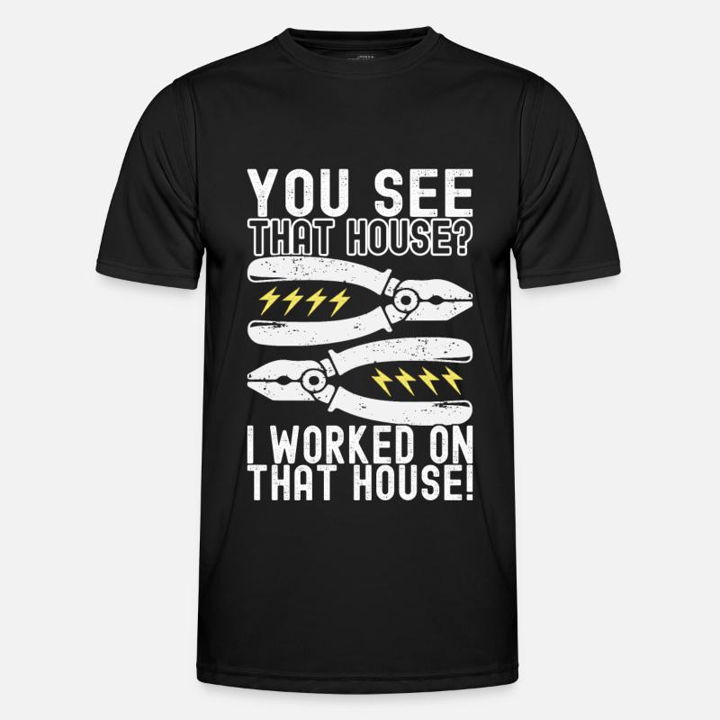 Electrician Electronics Technician - Men's Functional T-Shirt - black