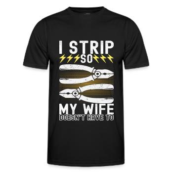 Electrician Electronics Technician - Men's Functional T-Shirt - black - Front - AI Model Male 178 dark (178cm)