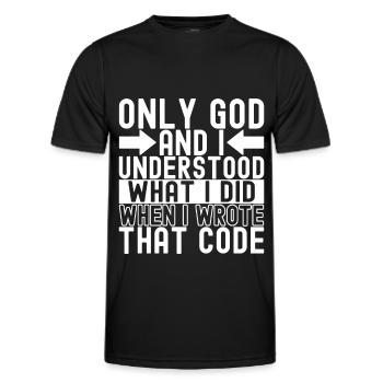 Programmer Computer Scientist - Men's Functional T-Shirt - black - Front - AI Model Male 178 dark (178cm)