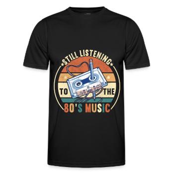 90s 90s 90s Party - Men's Functional T-Shirt - black - Front - AI Model Male 178 dark (178cm)