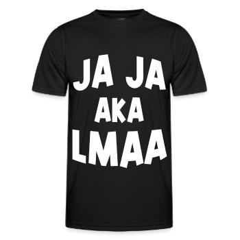 Ja Ja aka LMAA - Männer Funktions-T-Shirt - Schwarz - Vorne - AI Model Male 178 dark (178cm)