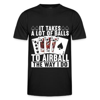 Poker Joueur de poker Casino - T-shirt sport Homme - noir - Devant - AI Model Male 178 dark (178cm)