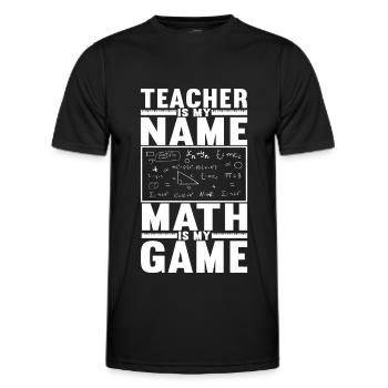 Mathe Mathelehrer - Männer Funktions-T-Shirt - Schwarz - Vorne - AI Model Male 178 dark (178cm)