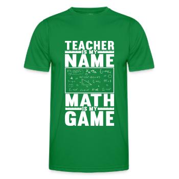 Professeur de mathématiques - T-shirt sport Homme - vert - Devant - AI Model Male 178 dark (178cm)