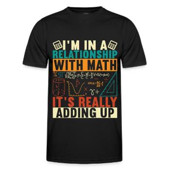 Mathe Mathelehrer - Männer Funktions-T-Shirt - Schwarz - Vorne - AI Model Male 178 dark (178cm)