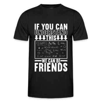 Mathe Mathelehrer - Männer Funktions-T-Shirt - Schwarz - Vorne - AI Model Male 178 dark (178cm)