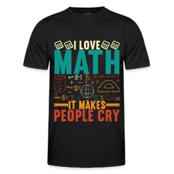 Mathe Mathelehrer - Männer Funktions-T-Shirt - Schwarz - Vorne - AI Model Male 178 dark (178cm)