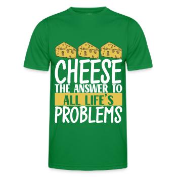 Amateurs de fromage Gouda - T-shirt sport Homme - vert - Devant - AI Model Male 178 dark (178cm)