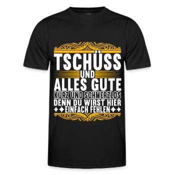 Abschiedsgeschenk Kollege Jobwechsel - Männer Funktions-T-Shirt - Schwarz - Vorne - AI Model Male 178 dark (178cm)