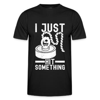 Magnet Fischer Magnet Fischen - Männer Funktions-T-Shirt - Schwarz - Vorne - AI Model Male 178 dark (178cm)