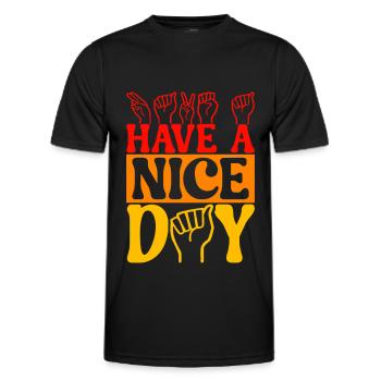 Sourds sourds muets sourds - T-shirt sport Homme - noir - Devant - AI Model Male 178 dark (178cm)