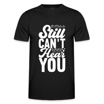 Sourds sourds muets sourds - T-shirt sport Homme - noir - Devant - AI Model Male 178 dark (178cm)