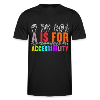 Deaf Deaf Mute Deaf - Men's Functional T-Shirt - black - Front - AI Model Male 178 dark (178cm)