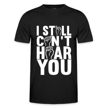 Sourds sourds muets sourds - T-shirt sport Homme - noir - Devant - AI Model Male 178 dark (178cm)
