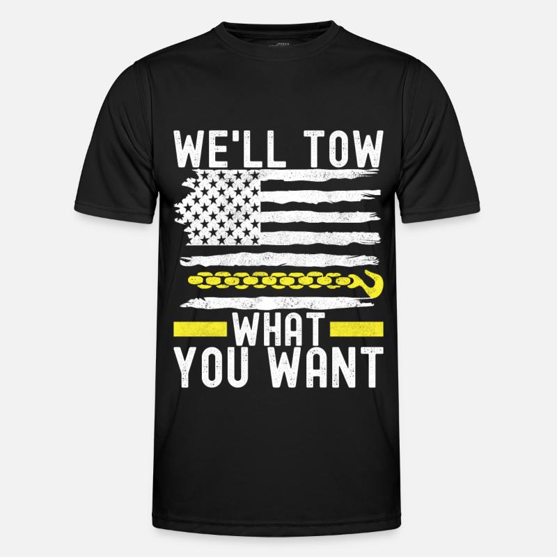 Abschleppwagen Abschleppdienst - Männer Funktions-T-Shirt - Schwarz