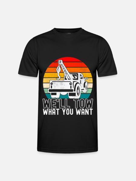 Abschleppwagen Abschleppdienst - Männer Funktions-T-Shirt - Schwarz