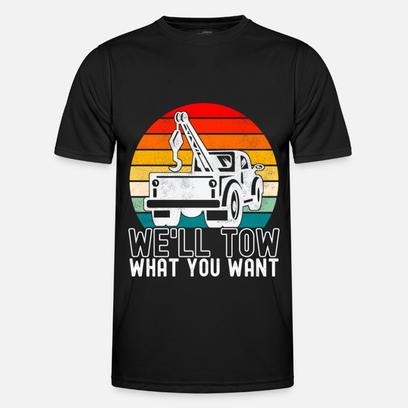 Abschleppwagen Abschleppdienst - Männer Funktions-T-Shirt - Schwarz