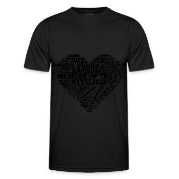 Vitiligo World Vitiligo Day - Männer Funktions-T-Shirt - Schwarz - Vorne - AI Model Male 178 dark (178cm)