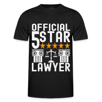Étudiant en droit Juge Procureur de la République - T-shirt sport Homme - noir - Devant - AI Model Male 178 dark (178cm)