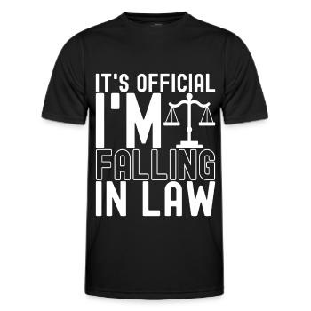 Étudiant en droit Juge Procureur de la République - T-shirt sport Homme - noir - Devant - AI Model Male 178 dark (178cm)