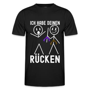 Jiu-Jitsu brésilien BJJ Grappling - T-shirt sport Homme - noir - Devant - AI Model Male 178 dark (178cm)