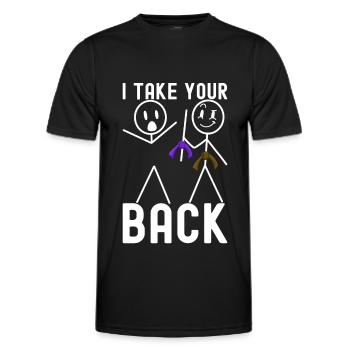 Jiu-Jitsu brésilien BJJ Grappling - T-shirt sport Homme - noir - Devant - AI Model Male 178 dark (178cm)