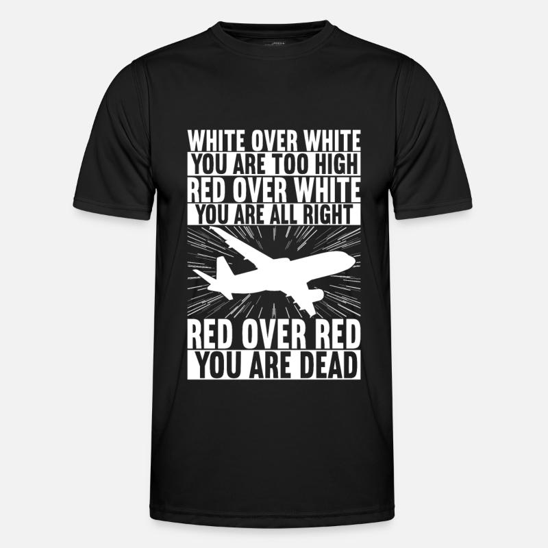 Pilot Flugzeug - Männer Funktions-T-Shirt - Schwarz