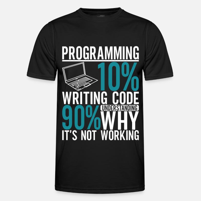 Programmierer Informatiker - Männer Funktions-T-Shirt - Schwarz