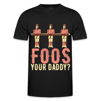 Tischfussball Tischkicker - Männer Funktions-T-Shirt - Schwarz - Vorne - AI Model Male 178 dark (178cm)