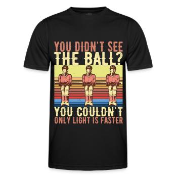 Tischfussball Tischkicker - Männer Funktions-T-Shirt - Schwarz - Vorne - AI Model Male 178 dark (178cm)