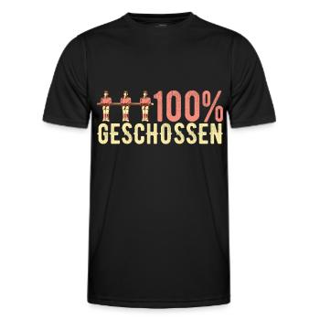 Tischfussball Tischkicker - Männer Funktions-T-Shirt - Schwarz - Vorne - AI Model Male 178 dark (178cm)