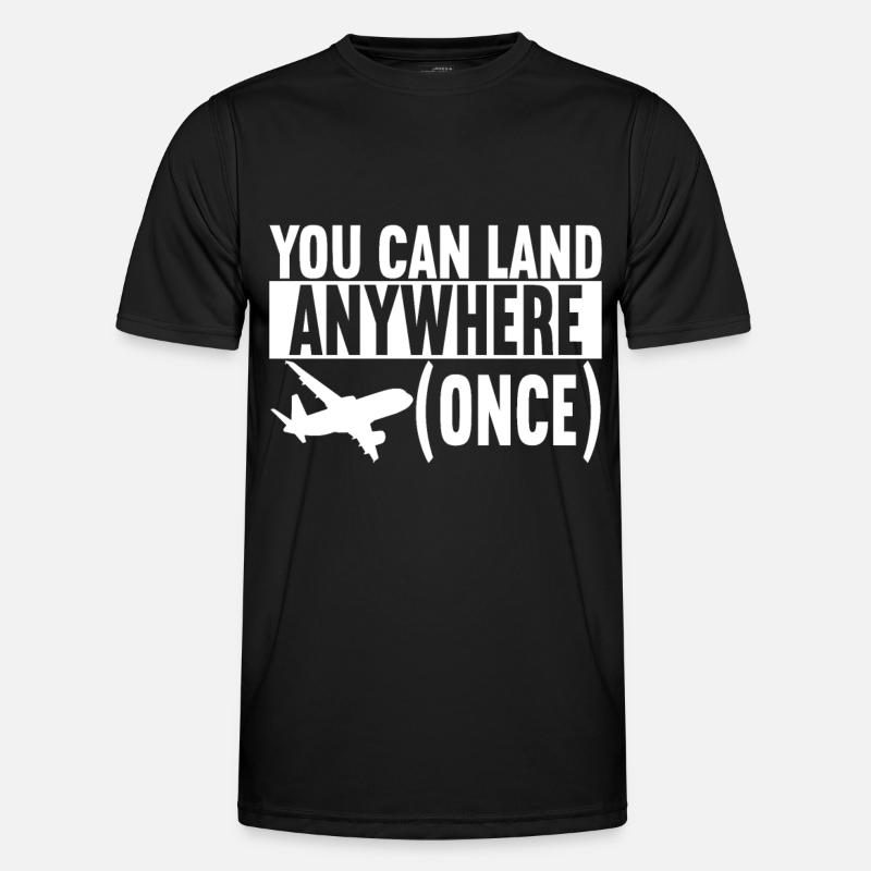 Pilot Airplane - Men's Functional T-Shirt - black