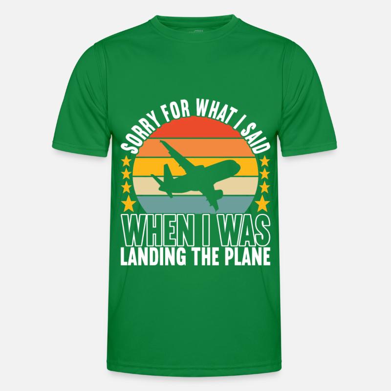 Pilot Flugzeug Männer Funktions-T-Shirt