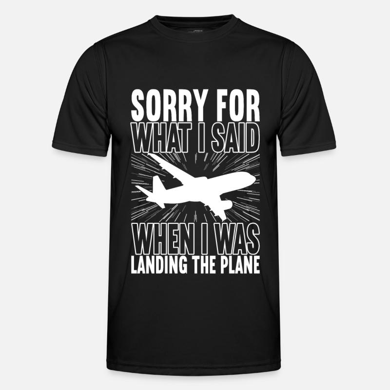 Pilot Flugzeug - Männer Funktions-T-Shirt - Schwarz
