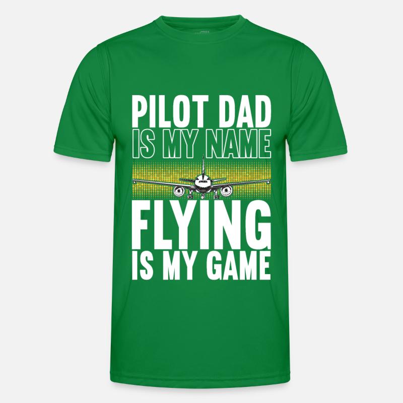 Pilot Flugzeug Männer Funktions-T-Shirt