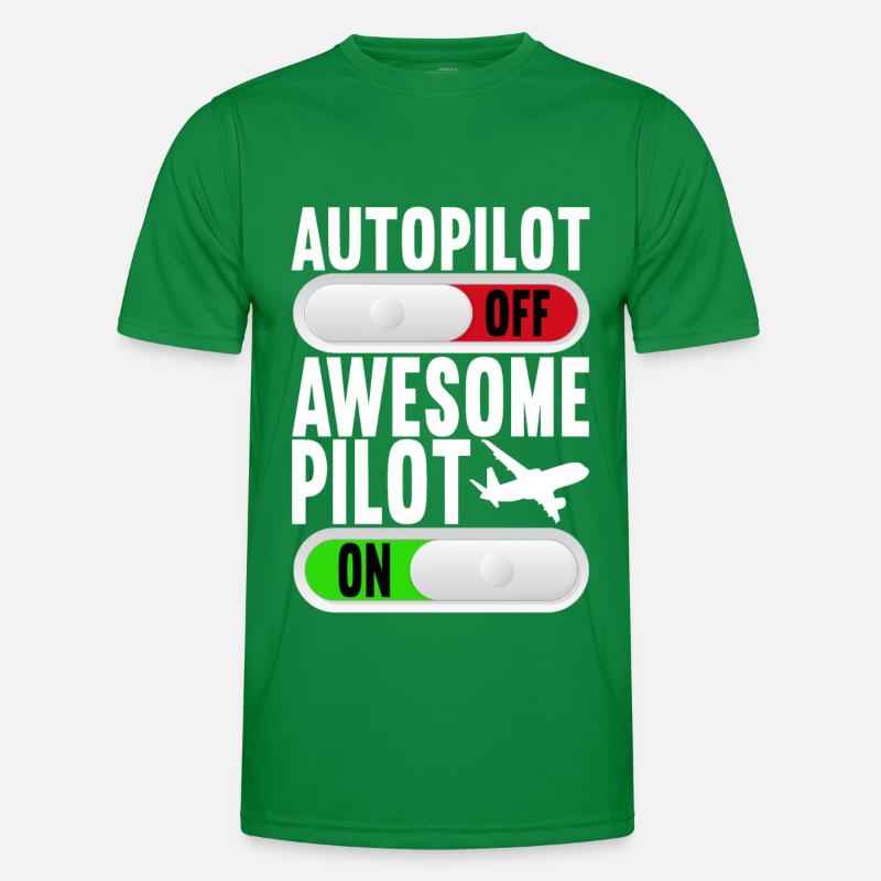 Pilot Flugzeug Männer Funktions-T-Shirt