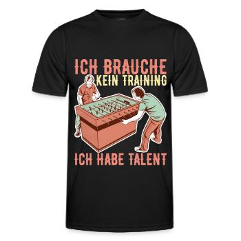 Tischfussball Tischkicker - Männer Funktions-T-Shirt - Schwarz - Vorne - AI Model Male 178 dark (178cm)