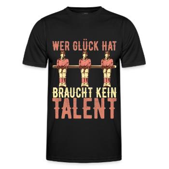 Tischfussball Tischkicker - Männer Funktions-T-Shirt - Schwarz - Vorne - AI Model Male 178 dark (178cm)