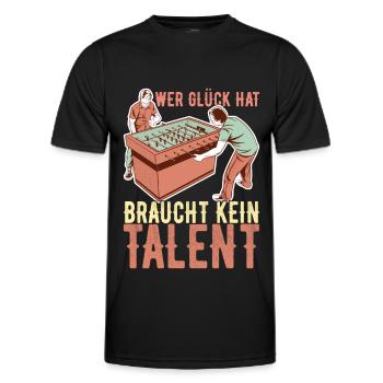 Tischfussball Tischkicker - Männer Funktions-T-Shirt - Schwarz - Vorne - AI Model Male 178 dark (178cm)