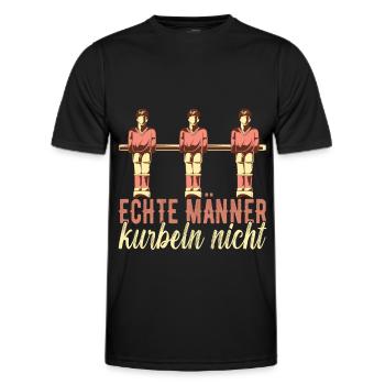 Tischfussball Tischkicker - Männer Funktions-T-Shirt - Schwarz - Vorne - AI Model Male 178 dark (178cm)
