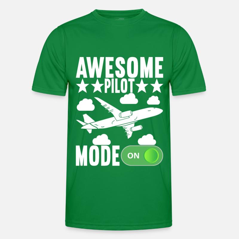 Pilot Flugzeug Männer Funktions-T-Shirt