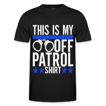 Police Policeman - Men's Functional T-Shirt - black - Front - AI Model Male 178 dark (178cm)