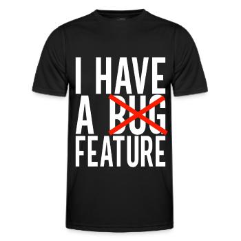 Programmer Computer Scientist - Men's Functional T-Shirt - black - Front - AI Model Male 178 dark (178cm)