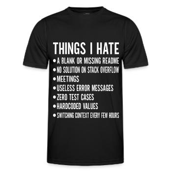 Programmierer Informatiker - Männer Funktions-T-Shirt - Schwarz - Vorne - AI Model Male 178 dark (178cm)