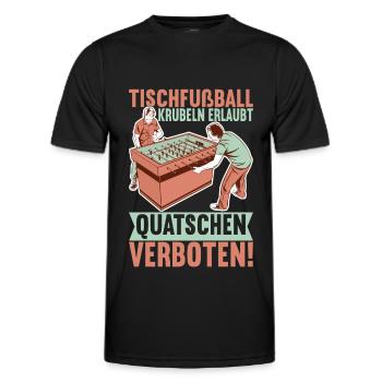 Tischfussball Tischkicker - Männer Funktions-T-Shirt - Schwarz - Vorne - AI Model Male 178 dark (178cm)