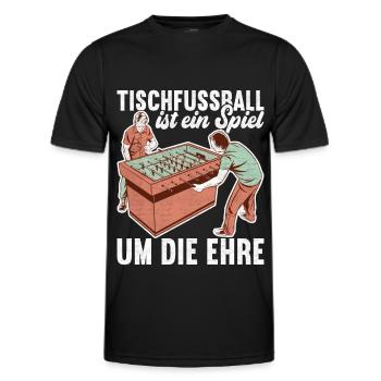 Tischfussball Tischkicker - Männer Funktions-T-Shirt - Schwarz - Vorne - AI Model Male 178 dark (178cm)