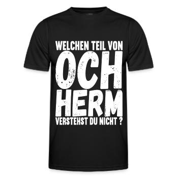Aachener Slang - Männer Funktions-T-Shirt - Schwarz - Vorne - AI Model Male 178 dark (178cm)