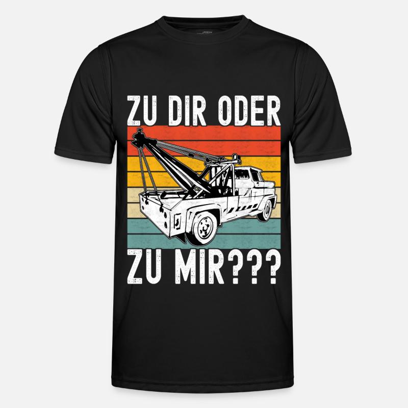 Abschleppwagen Abschleppdienst - Männer Funktions-T-Shirt - Schwarz